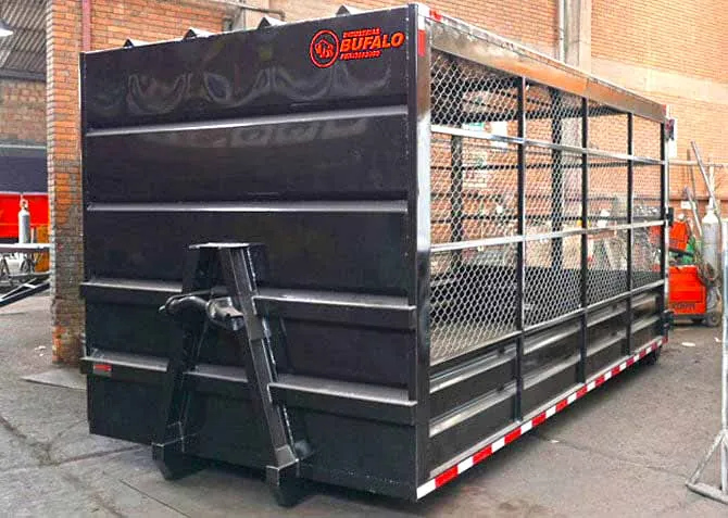 Caja estacionaria instalada en centro de acopio